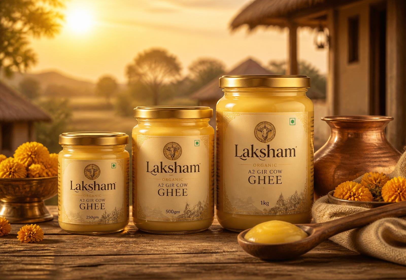 Laksham Pure Ghee jars